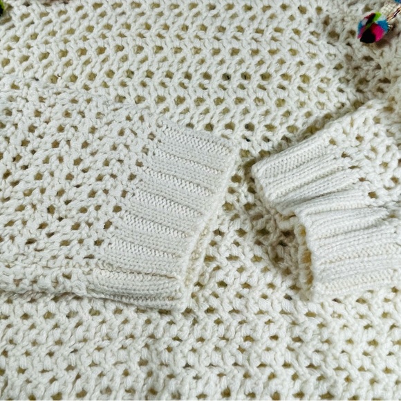 Blogger’s fav Haute Rogue Kelly Pom Pom Crocheted Sweater Sz M | NWT - Picture 8 of 11